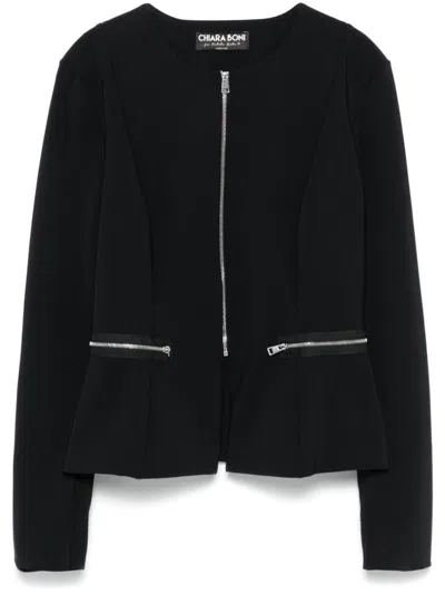 Chiara Boni La Petite Robe Dart-detail Jacket In Black