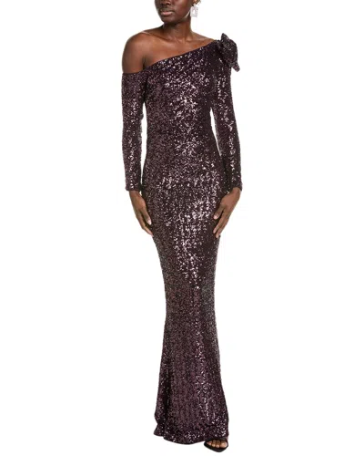 Chiara Boni La Petite Robe Deysi Sequin Gown In Purple