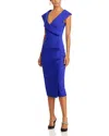 Chiara Boni La Petite Robe Draped Faux Wrap Dress In Inchiostro