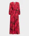 Chiara Boni La Petite Robe Draped Floral-print Gown