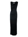 Chiara Boni La Petite Robe Draped Maxi Dress In Black