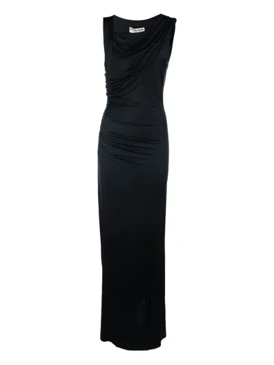 Chiara Boni La Petite Robe Draped Maxi Dress In Black