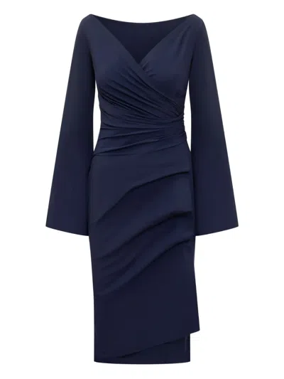 Chiara Boni La Petite Robe Draped Midi Dress In Blue