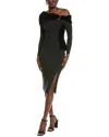 Chiara Boni La Petite Robe Drema Velvet Midi Dress In Black