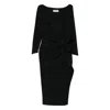 Chiara Boni La Petite Robe Ruffle-detail Midi Dress In Black