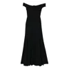 Chiara Boni La Petite Robe Off-shoulder Flared Midi Dress In Black