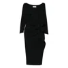Chiara Boni La Petite Robe Ruffle-detail Midi Dress In Black