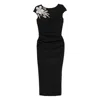 Chiara Boni La Petite Robe Hesup Cap-sleeve Midi Dress In Black
