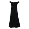 Chiara Boni La Petite Robe Off-shoulder Flared Midi Dress In Black