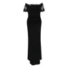 Chiara Boni La Petite Robe V-neck Ruched Maxi Dress In Black