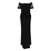 Chiara Boni La Petite Robe V-neck Ruched Maxi Dress In Black