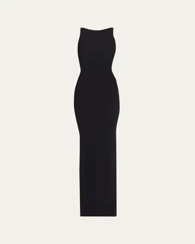CHIARA BONI LA PETITE ROBE EMAN SLEEVELESS DRAPED COLUMN GOWN