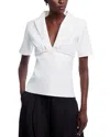 Chiara Boni La Petite Robe Eriko V Neck Blouse In White