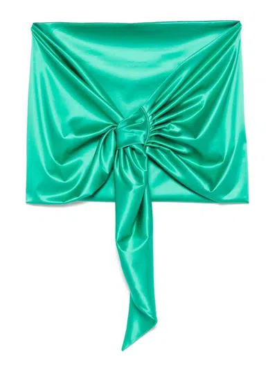 Chiara Boni La Petite Robe Stola Eva Satin In Green