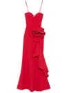 Chiara Boni La Petite Robe Ethane Rosette Gown In Red