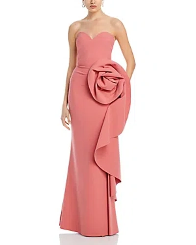 Chiara Boni La Petite Robe Ethane Rosette Gown In Pink