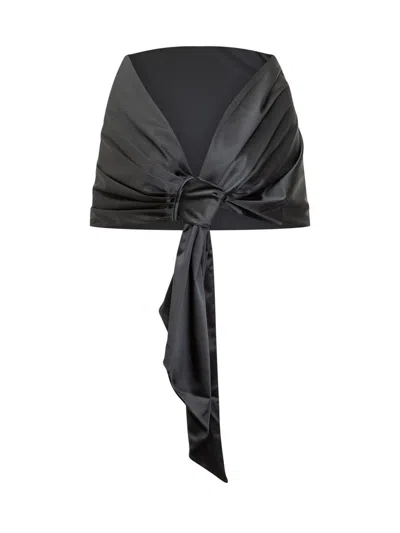Chiara Boni La Petite Robe Eva Satin Stole In Blue