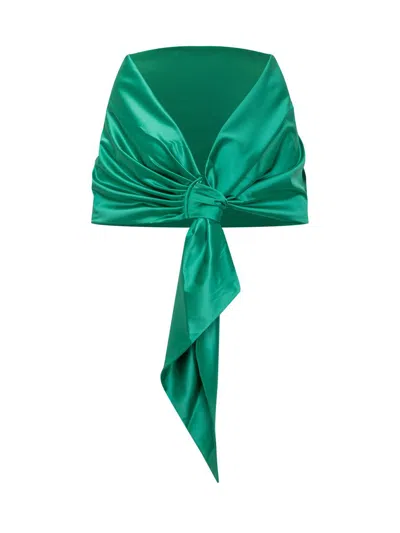 Chiara Boni La Petite Robe Eva Satin Stole In Green