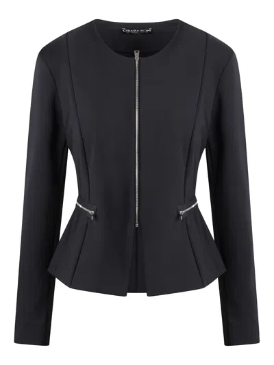 Chiara Boni La Petite Robe Felce Zp Jacket In Black