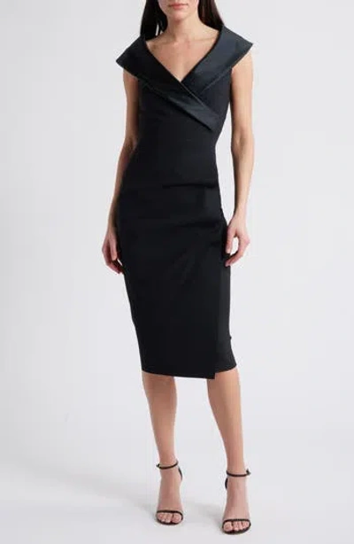 Chiara Boni La Petite Robe Fiynorc Off The Shoulder Cocktail Dress In Black
