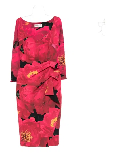 Chiara Boni La Petite Robe Floral-print Draped Dress In Multi