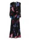 Chiara Boni La Petite Robe Floral-print Ruffled Maxi Dress In Black