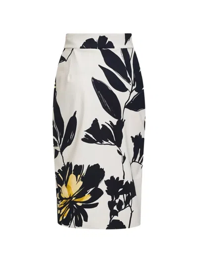 Chiara Boni La Petite Robe Floral-print Skirt In White