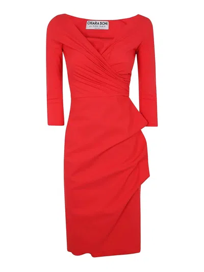 Chiara Boni La Petite Robe Vestido Midi - Rojo