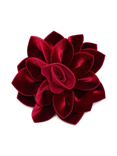 Chiara Boni La Petite Robe Flower Spilla Brooch In Red