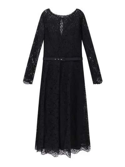 Chiara Boni La Petite Robe Ginogi Lace Midi Dress In Black