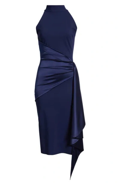 Chiara Boni La Petite Robe Gudairi Sleeveless Midi Dress In Blue Note