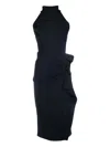 Chiara Boni La Petite Robe Gudrum Halterneck Midi Dress In Black