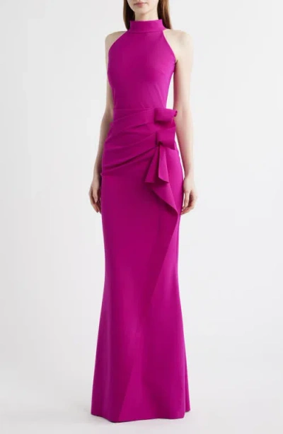 Chiara Boni La Petite Robe Gudrum High Neck Trumpet Gown In Pink