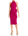 Chiara Boni La Petite Robe Gudrum Ruffled Sheath Dress In Cyclamen
