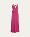 Chiara Boni La Petite Robe Halter Stretch-jersey Gown In Beetroot