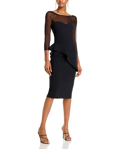 Chiara Boni La Petite Robe Illusion Dress In Black
