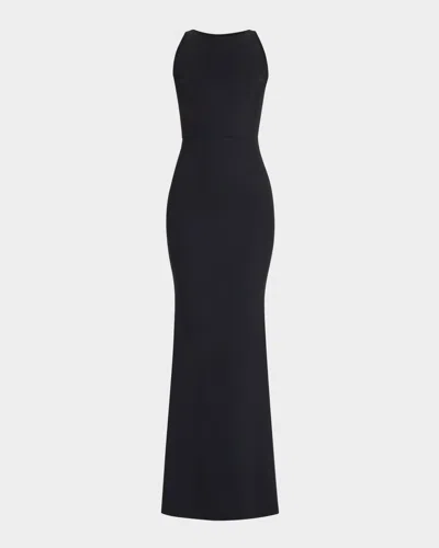 Chiara Boni La Petite Robe Iwoo Sleeveless Jersey Column Gown In Black
