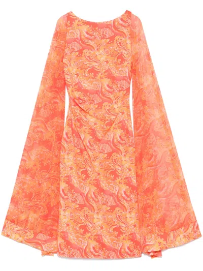 Chiara Boni La Petite Robe Joju Midi Dress In Orange