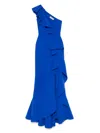 Chiara Boni La Petite Robe Kafu Ruffle One-shoulder Mermaid Gown In Blue