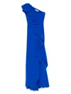 Chiara Boni La Petite Robe Kafu Ruffle One-shoulder Mermaid Gown In Blue