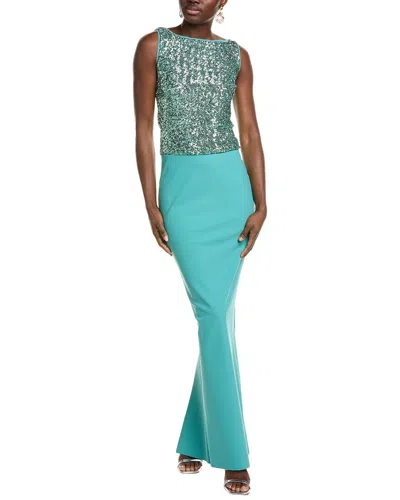 Chiara Boni La Petite Robe Kaylee Sequin Gown In Blue