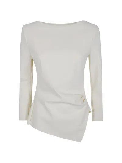 Chiara Boni La Petite Robe Kyung Ruched Asymmetric Top In Neutrals