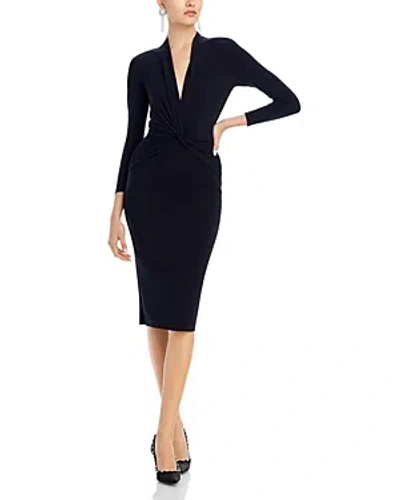 Chiara Boni La Petite Robe Lalia Twist Front Dress In Black