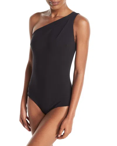 Chiara Boni La Petite Robe Litay One-shoulder One-piece Swimsuit In Black