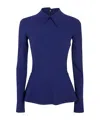 Chiara Boni La Petite Robe Long-sleeved Blouse In Blue