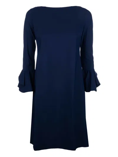 Chiara Boni La Petite Robe Long-sleeved Dress In Blue