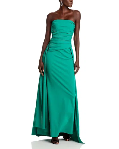 Chiara Boni La Petite Robe Long Strapless Gown In Pure Green