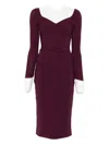 Chiara Boni La Petite Robe Luheart Long-sleeve Dress In Red