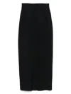 Chiara Boni La Petite Robe Crocodile-embossed Faux Leather Midi Skirt In Schwarz
