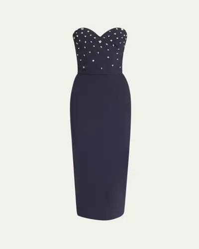 Chiara Boni La Petite Robe Mahta Strapless Crystal-embellished Midi Dress